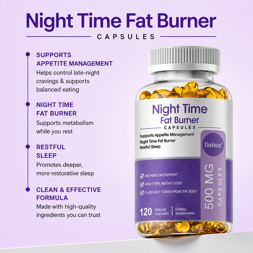 DAITEA Two Months Supply Night Routine Capsules – Metabolism & Evening Wellness Support - 120 Capsules